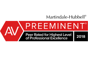 Martindale - Hubbell / AV Preeminent / Peer Rated for Highest Level of Professional Excellence - 201